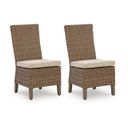 The appearance of Carmel Bay Side Chair with Cushion Set of 2 In Beige designed by Signature Design by Ashley in the transitional interior design. This beige piece of furniture was selected by 1StopBedrooms from Carmel Bay Collection to add a touch of cosiness and style into your home. Sku: NCP790-601.