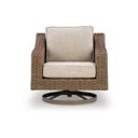 The appearance of Carmel Bay Swivel Lounge with Cushion In Beige designed by Signature Design by Ashley in the transitional interior design. This beige piece of furniture was selected by 1StopBedrooms from Carmel Bay Collection to add a touch of cosiness and style into your home. Sku: NCP790-821.