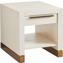 The appearance of Carmel Huckleberry Drawer End Table In Monterey designed by Barclay Butera in the transitional interior design. This monterey piece of furniture was selected by 1StopBedrooms from Carmel Collection to add a touch of cosiness and style into your home. Sku: 931-956. Material: Wood.
