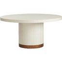 The appearance of Carmel Selfridge Round Dining Table In Monterey designed by Barclay Butera in the transitional interior design. This monterey piece of furniture was selected by 1StopBedrooms from Carmel Collection to add a touch of cosiness and style into your home. Sku: 931-875C. Table Top Shape: Round. Material: Wood. Size: 60".