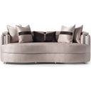 The appearance of Carmela Sofa In Zinc and Silver designed by Michael Amini in the transitional interior design. This silver piece of furniture was selected by 1StopBedrooms from Carmela Collection to add a touch of cosiness and style into your home. Sku: LFR-CRMA815-ZNC-808. Material: Beech.