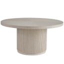 The appearance of Carmen Round Dining Table In White Oak designed by Universal in the modern / contemporary interior design. This white oak piece of furniture  was selected by 1StopBedrooms from Avaline Collection to add a touch of cosiness and style into your home. Sku: U428656. Table Top Shape: Round. Material: Wood. Size: 60".