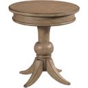 The appearance of Carmine Georgie Round End Table In Latte designed by American Drew in the modern / contemporary interior design. This latte piece of furniture  was selected by 1StopBedrooms from Carmine Collection to add a touch of cosiness and style into your home. Sku: 151-916. Material: Oak.