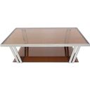The appearance of Carraway Silver Coffee Table designed by Bellini Modern Living in the modern / contemporary interior design. This brown piece of furniture  was selected by 1StopBedrooms from Carraway Collection to add a touch of cosiness and style into your home. Sku: Carraway CT. Material: Stainless Steel.