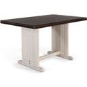 Carriage House Counter Table In Off White And Dark Brown