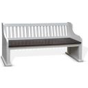 The appearance of Carriage House Off White and Dark Brown Slat Back Bench designed by Sunny Designs in the country / farmhouse interior design. This european cottage piece of furniture  was selected by 1StopBedrooms from Carriage House Collection to add a touch of cosiness and style into your home. Sku: 1629EC. Material: Solid Wood.