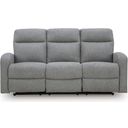 The appearance of Carrigan Lane Reclining Sofa In Sterling designed by Signature Design by Ashley in the modern / contemporary interior design. This sterling piece of furniture  was selected by 1StopBedrooms from Carrigan Lane Collection to add a touch of cosiness and style into your home. Sku: NC4220488. Material: Fabric.