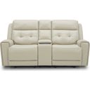 The appearance of Carrington Loveseat With Console In Baja Stone designed by Liberty in the transitional interior design. This stone piece of furniture  was selected by 1StopBedrooms from Carrington Collection to add a touch of cosiness and style into your home. Sku: 7006ST-23P. Material: Plywood.