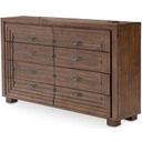 The appearance of Carrollton Rustic Ranch Dresser KI-CRLN050-407 designed by Michael Amini in the modern / contemporary interior design. This rustic ranch piece of furniture was selected by 1StopBedrooms from Carrollton Collection to add a touch of cosiness and style into your home. Sku: KI-CRLN050-407. Material: Wood.