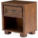 The appearance of Carrollton Rustic Ranch Nightstand KI-CRLN040-407 designed by Michael Amini in the modern / contemporary interior design. This rustic ranch piece of furniture was selected by 1StopBedrooms from Carrollton Collection to add a touch of cosiness and style into your home. Sku: KI-CRLN040-407. Material: Wood.