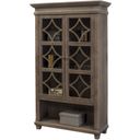 The appearance of Carson Glass Display Cabinet with Glass Door Wood Bookcase In Weathered Gray designed by Martin Furniture in the country / farmhouse interior design. This weathered gray piece of furniture was selected by 1StopBedrooms from Carson Collection to add a touch of cosiness and style into your home. Sku: IMCA4270. Material: Wood.