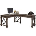 The appearance of Carson Wood Open Return L-Desk In Weathered Gray designed by Martin Furniture in the country / farmhouse interior design. This weathered gray piece of furniture  was selected by 1StopBedrooms from Carson Collection to add a touch of cosiness and style into your home. Sku: IMCA386R-KIT. Material: Wood.