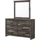 The appearance of Carter Dresser Mirror In Brown designed by Crown Mark in the transitional interior design. This brown piece of furniture was selected by 1StopBedrooms from Carter Collection to add a touch of cosiness and style into your home. Sku: B6800-11. Material: MDF.