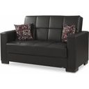 Casamode Armada Black PU Loveseat
