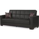 Casamode Armada Black PU Sofa