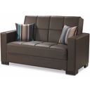 The appearance of Casamode Armada Brown PU Loveseat designed by Casamode in the modern / contemporary interior design. This brown piece of furniture  was selected by 1StopBedrooms from Armada Collection to add a touch of cosiness and style into your home. Sku: ARM-LS-16-PU. Material: Leather.