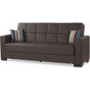 The appearance of Casamode Armada Brown PU Sofa designed by Casamode in the modern / contemporary interior design. This brown piece of furniture  was selected by 1StopBedrooms from Armada Collection to add a touch of cosiness and style into your home. Sku: ARM-SB-16-PU. Material: Leather.