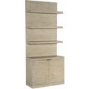 The appearance of Cascade Bookcase Base and Hutch designed by Hooker in the transitional interior design. This light wood piece of furniture was selected by 1StopBedrooms from Cascade Collection to add a touch of cosiness and style into your home. Sku: 6120-10443B-80;6120-10443T-80. Material: Oak Veneer.