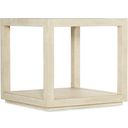 The appearance of Cascade End Table In White designed by Hooker in the transitional interior design. This white piece of furniture  was selected by 1StopBedrooms from Cascade Collection to add a touch of cosiness and style into your home. Sku: 6120-80117-05. Material: Burlap.