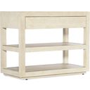 The appearance of Cascade One-Drawer Nightstand 6120-90019-05 designed by Hooker in the transitional interior design. This white piece of furniture was selected by 1StopBedrooms from Cascade Collection to add a touch of cosiness and style into your home. Sku: 6120-90019-05. Material: Burlap.