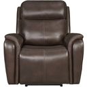 The appearance of Cascade Power Recliner In Auburn designed by Parker House in the transitional interior design. This auburn piece of furniture  was selected by 1StopBedrooms from Cascade Collection to add a touch of cosiness and style into your home. Sku: MCAS#812PH-AUBN. Material: Leather.