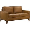 The appearance of Caspar Loveseat In Caramel designed by New Classic in the modern / contemporary interior design. This caramel piece of furniture  was selected by 1StopBedrooms from Caspar Collection to add a touch of cosiness and style into your home. Sku: L1213-20-CBW. Material: Leather.