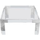 The appearance of Casper Square Coffee Table In Chrome designed by Meridian in the modern / contemporary interior design. This chrome piece of furniture  was selected by 1StopBedrooms from Casper Collection to add a touch of cosiness and style into your home. Sku: 202-CT Box 1/2 (Glass Top);202-CT Box 2/2 (Base). Material: Stainless Steel.