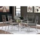 The appearance of Casper Dining Table In Chrome designed by Furniture of America in the modern / contemporary interior design. This chrome piece of furniture was selected by 1StopBedrooms from Casper Collection to add a touch of cosiness and style into your home. Sku: CM3654T-1;CM3654T-2. Table Top Shape: Rectangular. Material: Acrylic. Size: 40".