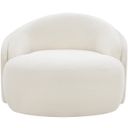 The appearance of Caspian Chenille Fabric Upholstered Chair In Cream designed by Meridian in the modern / contemporary interior design. This cream piece of furniture was selected by 1StopBedrooms from Caspian Collection to add a touch of cosiness and style into your home. Sku: 44033Cream-C. Material: Chenille.