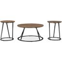 The appearance of Cassbryn Table Set of 3 In Brown and Black designed by Signature Design by Ashley in the modern / contemporary interior design. This brown/black piece of furniture  was selected by 1StopBedrooms from Cassbryn Collection to add a touch of cosiness and style into your home. Sku: T152-13. Material: Wood.