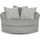 The appearance of Casselbury Oversized Swivel Accent Chair In Cement designed by Signature Design by Ashley in the modern / contemporary interior design. This cement piece of furniture  was selected by 1StopBedrooms from Casselbury Collection to add a touch of cosiness and style into your home. Sku: 5290621. Material: Polyester.
