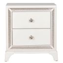 The appearance of Cassie Illuminating Nightstand In Off White designed by Steve Silver in the modern / contemporary interior design. This off white piece of furniture was selected by 1StopBedrooms from Cassie Collection to add a touch of cosiness and style into your home. Sku: CAS900NS. Material: Wood.
