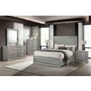 Cassiopeia Queen Bed In Metallic Gray