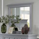 The appearance of Castlile Mirror In Gray designed by Furniture of America in the transitional interior design. This gray piece of furniture was selected by 1StopBedrooms from Castlile Collection to add a touch of cosiness and style into your home. Sku: CM7413GY-M. Material: Wood.