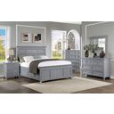 The appearance of Castlile Queen Bed In Gray designed by Furniture of America in the transitional interior design. This gray piece of furniture was selected by 1StopBedrooms from Castlile Collection to add a touch of cosiness and style into your home. Sku: CM7413GY-Q-1;CM7413GY-Q-2;CM7413GY-Q-3;CM7413GY-4-DR. Bed Type: Storage Bed. Material: Wood. Bed Size: Queen.