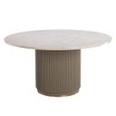Cataldi 59 Inch Cataldi Dining Table In Cappuccino and Taupe