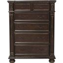 The appearance of Catalonia Cherry Chest designed by Homelegance in the transitional interior design. This brown piece of furniture was selected by 1StopBedrooms from Catalonia Collection to add a touch of cosiness and style into your home. Sku: 1824-9. Material: Wood.