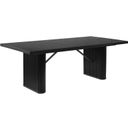 The appearance of Catherine Rectangular Double Pedestal Dining Table Black designed by Coaster in the transitional interior design. This black piece of furniture was selected by 1StopBedrooms from Catherine Collection to add a touch of cosiness and style into your home. Sku: 106251B1;106251B2. Material: Wood. Table Top Shape: Rectangular. Size: 42" x 84".