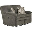 The appearance of Catnapper Tosh Power Reclining Loveseat designed by Catnapper in the traditional interior design. This pewter piece of furniture was selected by 1StopBedrooms from Tosh Collection to add a touch of cosiness and style into your home. Sku: 61272140538250029. Material: Polyester.