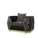 Cavalli Chair In Black and Gold