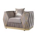 Cavalli Chair In Taupe and Gold