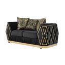Cavalli Loveseat In Black and Gold