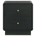 Cavelle 2-Drawer Nightstand Bedside Table In Black