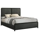 Cavelle 51 Inch Upholstered Queen Bed In Charcoal and Black