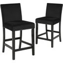 The appearance of Celeste Black Counter Height Chair Set Of 2 designed by New Classic in the transitional interior design. This black piece of furniture was selected by 1StopBedrooms from Celeste Collection to add a touch of cosiness and style into your home. Sku: D400-22-BLK. Material: Solid Wood.
