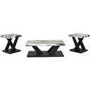 The appearance of Cendill Table Set of 3 In Dark Brown/White/Black designed by Signature Design by Ashley in the modern / contemporary interior design. This dark brown/white/black piece of furniture was selected by 1StopBedrooms from Cendill Collection to add a touch of cosiness and style into your home. Sku: T403-13. Material: Marble.