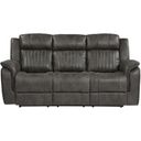 The appearance of Centeroak Gray Double Reclining Sofa designed by Homelegance in the modern / contemporary interior design. This gray piece of furniture was selected by 1StopBedrooms from Centeroak Collection to add a touch of cosiness and style into your home. Sku: 9479BRG-3. Material: Microfiber.