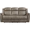 The appearance of Centeroak Sandy Brown Double Reclining Sofa designed by Homelegance in the modern / contemporary interior design. This brown piece of furniture was selected by 1StopBedrooms from Centeroak Collection to add a touch of cosiness and style into your home. Sku: 9479SDB-3. Material: Microfiber.