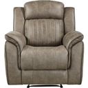 The appearance of Centeroak Sandy Brown Reclining Chair designed by Homelegance in the modern / contemporary interior design. This brown piece of furniture was selected by 1StopBedrooms from Centeroak Collection to add a touch of cosiness and style into your home. Sku: 9479SDB-1. Material: Microfiber.