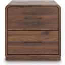 The appearance of Chadworth Nightstand In Walnut Brown designed by Signature Design by Ashley in the modern / contemporary interior design. This walnut brown piece of furniture was selected by 1StopBedrooms from Chadworth Collection to add a touch of cosiness and style into your home. Sku: NCB386-92. Material: Wood.